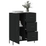 Aparador de madera de ingeniería negro 69,5x34x90 cm de vidaXL, Aparadores - Ref: Foro24-830269, Precio: 103,37 €, Descuento: %