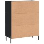 Black engineered wood sideboard 69.5x34x90 cm by vidaXL, Sideboards - Ref: Foro24-830269, Price: 103,37 €, Discount: %