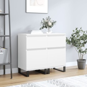 Sideboards 2 pcs white engineered wood 40x35x70 cm by vidaXL, Sideboards - Ref: Foro24-831165, Price: 74,99 €, Discount: %