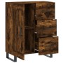 Aparador de madera de ingeniería roble ahumado 69,5x34x90 cm de vidaXL, Aparadores - Ref: Foro24-830289, Precio: 71,03 €, Des...