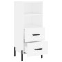 White engineered wood sideboard 34.5x34x90 cm by vidaXL, Sideboards - Ref: Foro24-828676, Price: 70,87 €, Discount: %