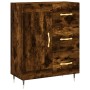 Smoked oak engineered wood sideboard 69.5x34x90 cm by vidaXL, Sideboards - Ref: Foro24-830241, Price: 72,99 €, Discount: %