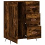 Aparador de madera de ingeniería roble ahumado 69,5x34x90 cm de vidaXL, Aparadores - Ref: Foro24-830233, Precio: 65,45 €, Des...