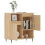 Aparador de madera contrachapada roble Sonoma 60x35x70 cm de vidaXL, Aparadores - Ref: Foro24-831183, Precio: 71,54 €, Descue...