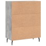 Aparador de madera de ingeniería gris hormigón 69,5x34x90 cm de vidaXL, Aparadores - Ref: Foro24-830280, Precio: 94,21 €, Des...