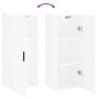 Glossy white wall cabinet 34.5x34x90 cm by vidaXL, Sideboards - Ref: Foro24-828870, Price: 56,27 €, Discount: %