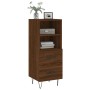 Oak brown engineered wood sideboard 34.5x34x90 cm by vidaXL, Sideboards - Ref: Foro24-828667, Price: 61,99 €, Discount: %