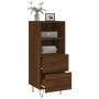 Oak brown engineered wood sideboard 34.5x34x90 cm by vidaXL, Sideboards - Ref: Foro24-828667, Price: 61,99 €, Discount: %