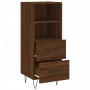 Oak brown engineered wood sideboard 34.5x34x90 cm by vidaXL, Sideboards - Ref: Foro24-828667, Price: 61,99 €, Discount: %