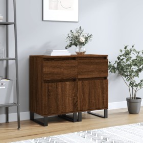 Sideboards 2 pcs oak brown engineered wood 40x35x70 cm by vidaXL, Sideboards - Ref: Foro24-831179, Price: 74,99 €, Discount: %