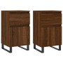 Aparadores 2 uds madera de ingeniería marrón roble 40x35x70 cm de vidaXL, Aparadores - Ref: Foro24-831179, Precio: 74,81 €, D...