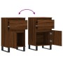 Aparadores 2 uds madera de ingeniería marrón roble 40x35x70 cm de vidaXL, Aparadores - Ref: Foro24-831179, Precio: 74,81 €, D...