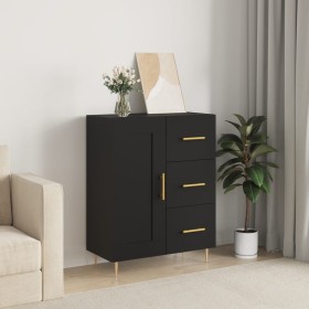 Black engineered wood sideboard 69.5x34x90 cm by vidaXL, Sideboards - Ref: Foro24-830245, Price: 91,99 €, Discount: %