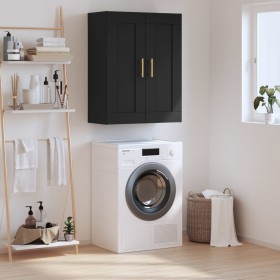 Black engineered wood wall cabinet 69.5x34x90 cm by vidaXL, Sideboards - Ref: Foro24-830365, Price: 92,67 €, Discount: %