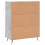 Aparador de madera de ingeniería gris hormigón 69,5x34x90 cm de vidaXL, Aparadores - Ref: Foro24-830232, Precio: 72,99 €, Des...