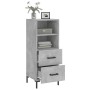 Gray concrete plywood sideboard 34.5x34x90 cm by vidaXL, Sideboards - Ref: Foro24-828672, Price: 64,80 €, Discount: %