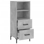 Gray concrete plywood sideboard 34.5x34x90 cm by vidaXL, Sideboards - Ref: Foro24-828672, Price: 64,80 €, Discount: %