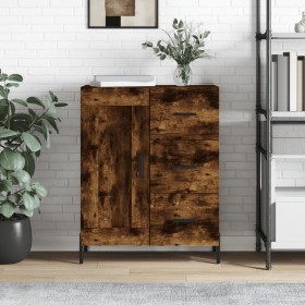 Smoked oak engineered wood sideboard 69.5x34x90 cm by vidaXL, Sideboards - Ref: Foro24-830273, Price: 73,99 €, Discount: %