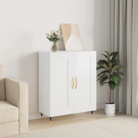 Glossy white plywood sideboard 69.5x34x90 cm by vidaXL, Sideboards - Ref: Foro24-830174, Price: 59,99 €, Discount: %