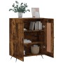 Smoked oak engineered wood sideboard 69.5x34x90 cm by vidaXL, Sideboards - Ref: Foro24-830169, Price: 73,99 €, Discount: %