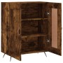 Aparador de madera de ingeniería roble ahumado 69,5x34x90 cm de vidaXL, Aparadores - Ref: Foro24-830169, Precio: 73,60 €, Des...