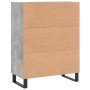 Aparador de madera de ingeniería gris hormigón 69,5x34x90 cm de vidaXL, Aparadores - Ref: Foro24-830288, Precio: 97,36 €, Des...