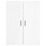 Engineered wood glossy white wall-mounted cabinet 69.5x34x90 cm by vidaXL, Sideboards - Ref: Foro24-830398, Price: 71,70 €, D...