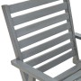 Garden dining chairs 6 pcs solid gray acacia wood by vidaXL, Garden chairs - Ref: Foro24-3065524, Price: 468,19 €, Discount: %