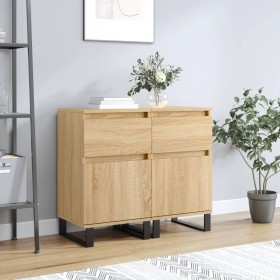 Sideboards 2 pcs engineered wood Sonoma oak 40x35x70 cm by vidaXL, Sideboards - Ref: Foro24-831171, Price: 80,99 €, Discount: %