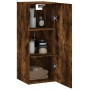 Armario de pared roble ahumado 34,5x34x90 cm de vidaXL, Aparadores - Ref: Foro24-828873, Precio: 52,99 €, Descuento: %