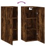 Armario de pared roble ahumado 34,5x34x90 cm de vidaXL, Aparadores - Ref: Foro24-828873, Precio: 52,99 €, Descuento: %