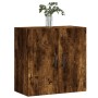 Smoked oak engineered wood wall cabinet 60x31x60 cm by vidaXL, Lockers and storage cabinets - Ref: Foro24-829969, Price: 44,9...