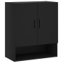 Black engineered wood wall cabinet 60x31x70 cm by vidaXL, Lockers and storage cabinets - Ref: Foro24-829925, Price: 68,97 €, ...