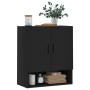 Black engineered wood wall cabinet 60x31x70 cm by vidaXL, Lockers and storage cabinets - Ref: Foro24-829925, Price: 68,97 €, ...