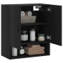 Black engineered wood wall cabinet 60x31x70 cm by vidaXL, Lockers and storage cabinets - Ref: Foro24-829925, Price: 68,97 €, ...