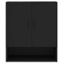 Black engineered wood wall cabinet 60x31x70 cm by vidaXL, Lockers and storage cabinets - Ref: Foro24-829925, Price: 68,97 €, ...