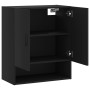 Black engineered wood wall cabinet 60x31x70 cm by vidaXL, Lockers and storage cabinets - Ref: Foro24-829925, Price: 68,97 €, ...