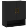 Black engineered wood wall cabinet 60x31x70 cm by vidaXL, Lockers and storage cabinets - Ref: Foro24-829893, Price: 66,34 €, ...