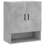 Concrete gray engineered wood wall cabinet 60x31x70 cm by vidaXL, Lockers and storage cabinets - Ref: Foro24-829928, Price: 6...