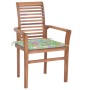 Dining chairs 6 pcs teak wood and leaf printed cushions by vidaXL, Garden chairs - Ref: Foro24-3072958, Price: 496,93 €, Disc...