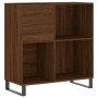 Mueble discos madera contrachapada roble marrón 84,5x38x89 cm de vidaXL, Almacenamiento para CD y DVD - Ref: Foro24-831787, P...