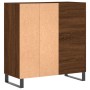 Scheibenschrank aus braunem Eichensperrholz, 84,5 x 38 x 89 cm von vidaXL, CD- und DVD-Speicher - Ref: Foro24-831787, Preis: ...