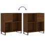 Mueble discos madera contrachapada roble marrón 84,5x38x89 cm de vidaXL, Almacenamiento para CD y DVD - Ref: Foro24-831787, P...