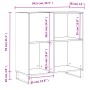 Scheibenschrank aus braunem Eichensperrholz, 84,5 x 38 x 89 cm von vidaXL, CD- und DVD-Speicher - Ref: Foro24-831787, Preis: ...