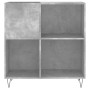 Mueble discos madera contrachapada gris hormigón 84,5x38x89 cm de vidaXL, Almacenamiento para CD y DVD - Ref: Foro24-831776, ...