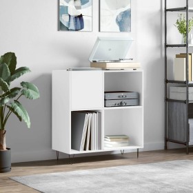 White plywood record cabinet 84.5x38x89 cm by vidaXL, CD and DVD storage - Ref: Foro24-831772, Price: 85,22 €, Discount: %