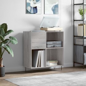 Sonoma gray plywood disc cabinet 84.5x38x89 cm by vidaXL, CD and DVD storage - Ref: Foro24-831778, Price: 85,22 €, Discount: %