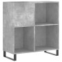 Mueble discos madera contrachapada gris hormigón 84,5x38x89 cm de vidaXL, Almacenamiento para CD y DVD - Ref: Foro24-831784, ...