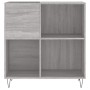 Sonoma gray plywood disc cabinet 84.5x38x89 cm by vidaXL, CD and DVD storage - Ref: Foro24-831778, Price: 85,22 €, Discount: %