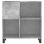 Mueble discos madera contrachapada gris hormigón 84,5x38x89 cm de vidaXL, Almacenamiento para CD y DVD - Ref: Foro24-831784, ...